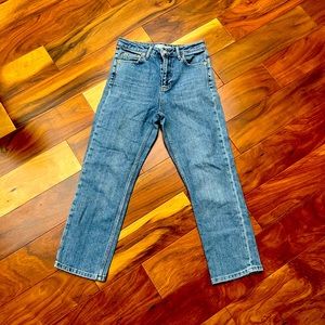 Top Shop High Waisted Straight Leg Jeans